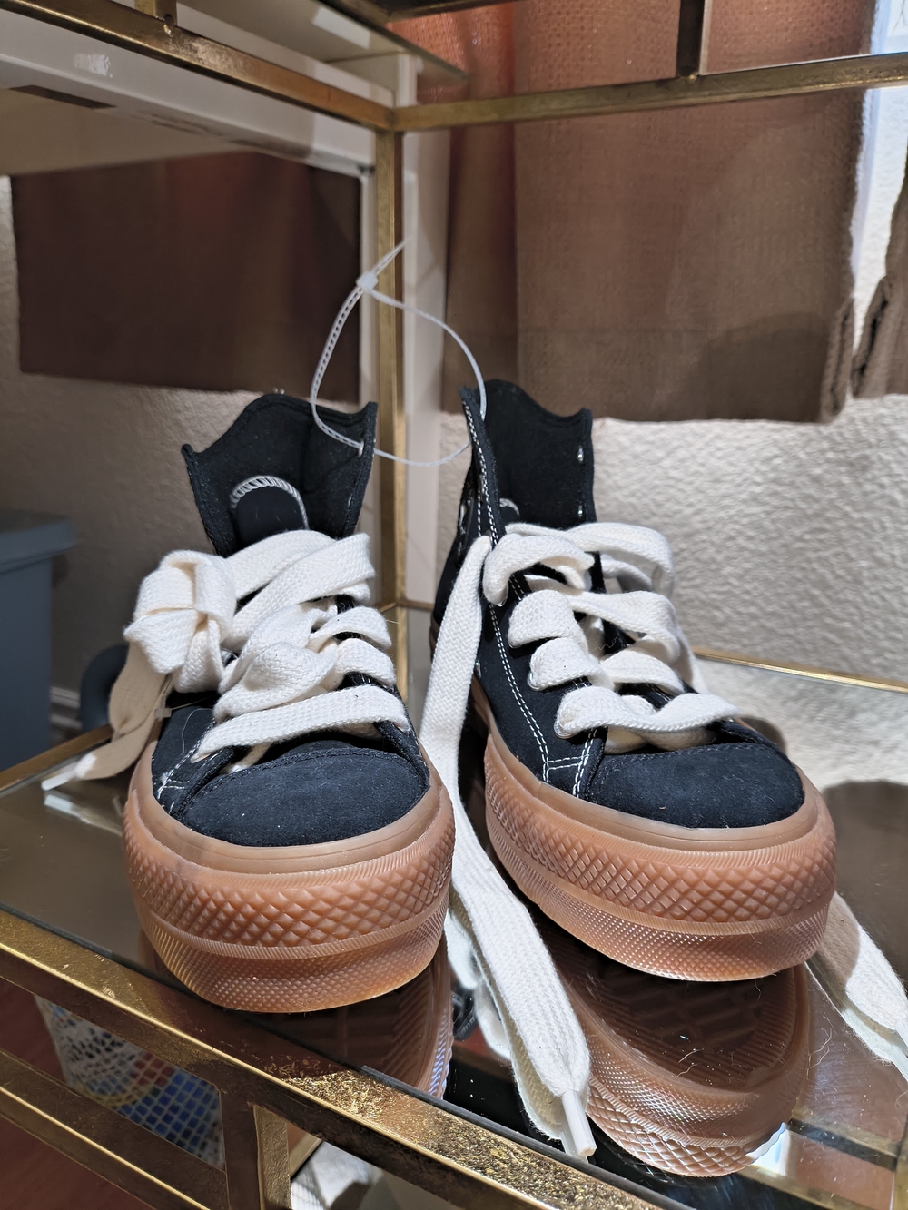 Converse Black High Top Sneakers with Gum Sole